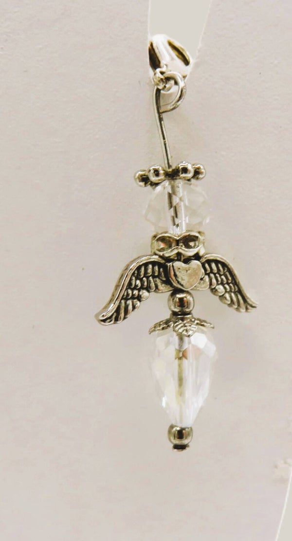 Schutzengel silberne Flügel und Perlen