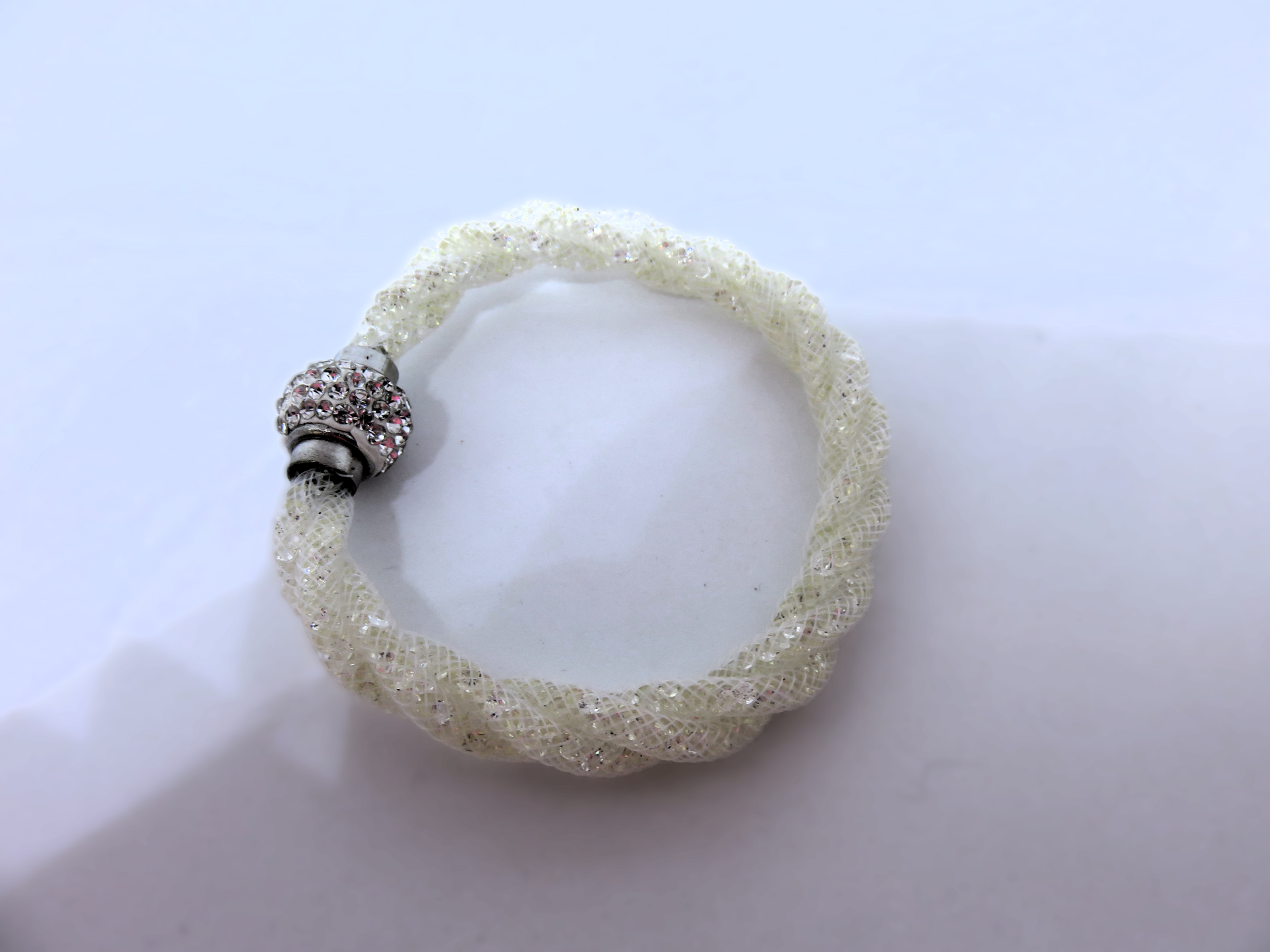 Strassarmband weiss