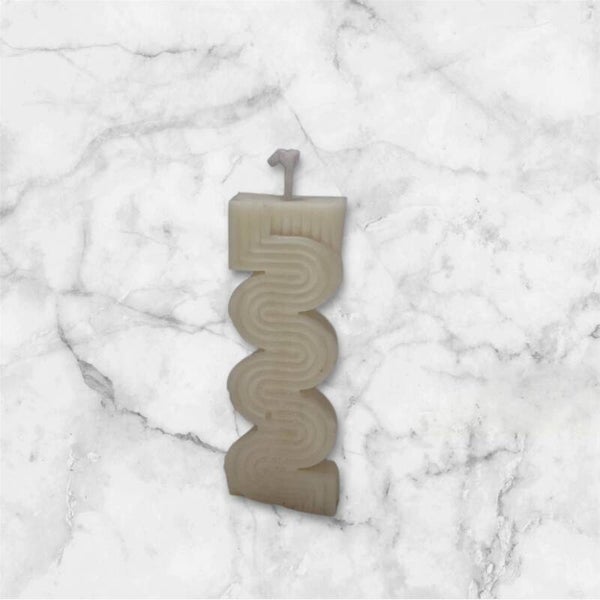 Seulen Kerze klein weiss