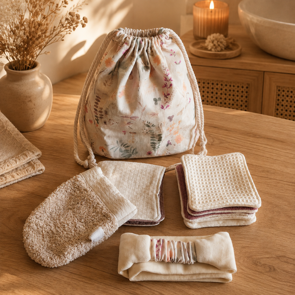 Coffret Rituel Double Nettoyage | Accessoires textiles de soin visage