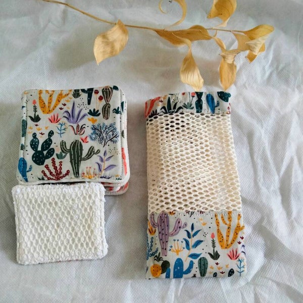 Lot lingettes démaquillantes et filet de lavage – Douceur et qualité Premium