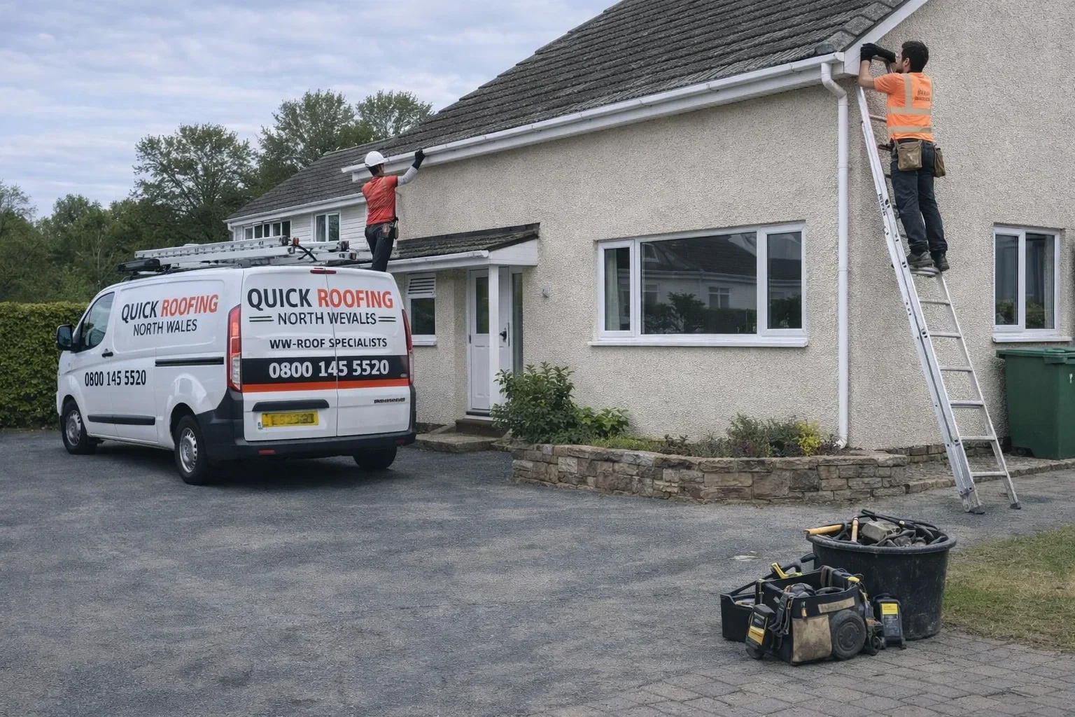Insulated warm flat roof installation in Anglesey