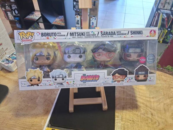 Funko POP Boruto 4 Pack Flocked Boruto - Mitsuki - Sarada - Shinki