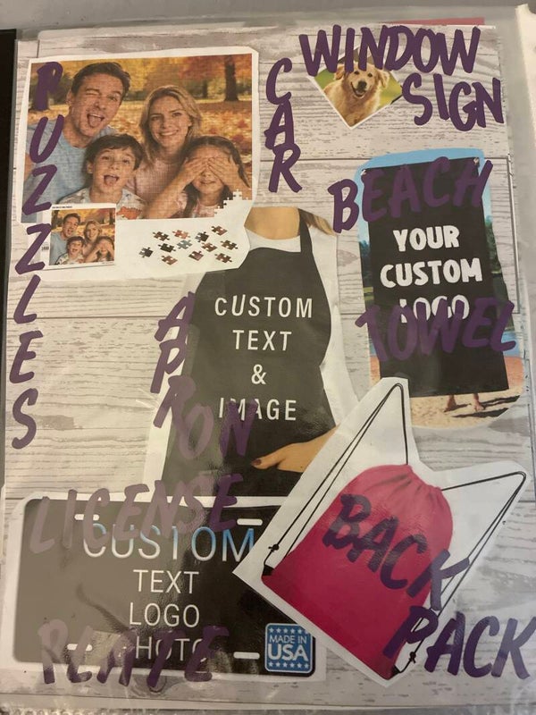 Puzzles Car Window Sign Beach Towel Apron Backpack License Plate