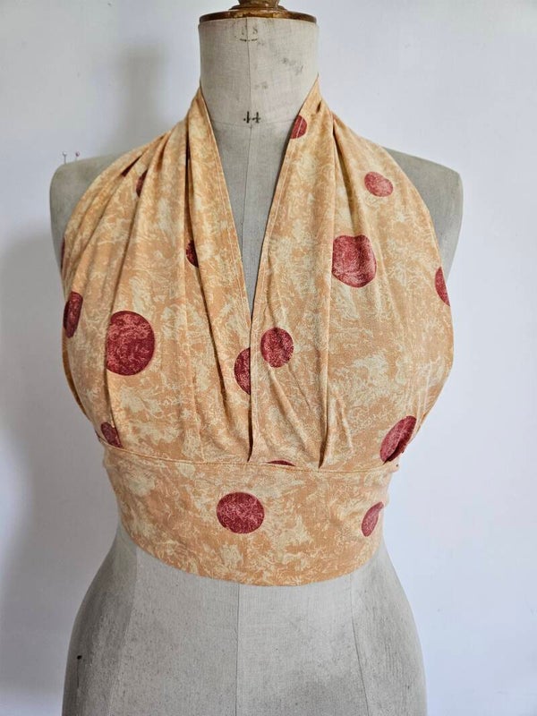 Dos du upcylé en coton fait main tissu vintage