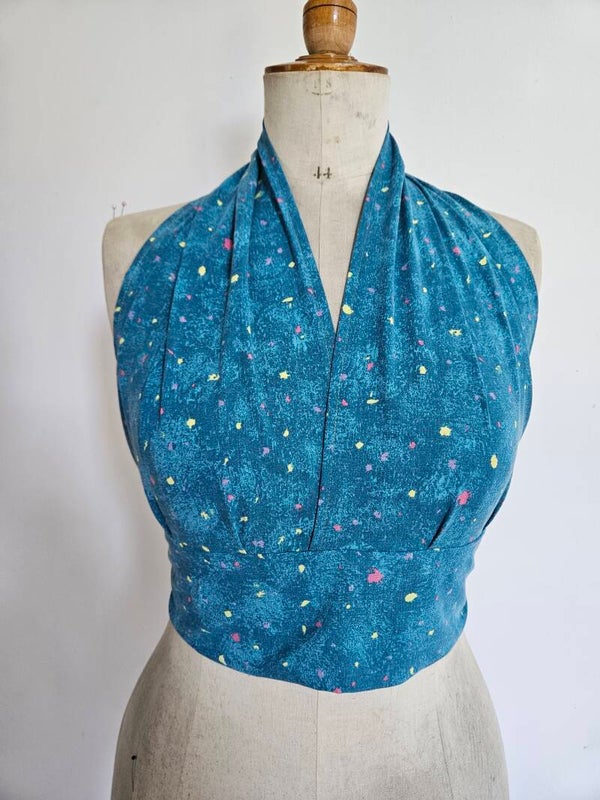 Dos du upcylé en coton fait main tissu vintage