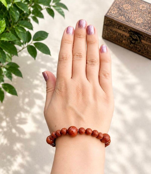 Handgemaakte Goldstone armband