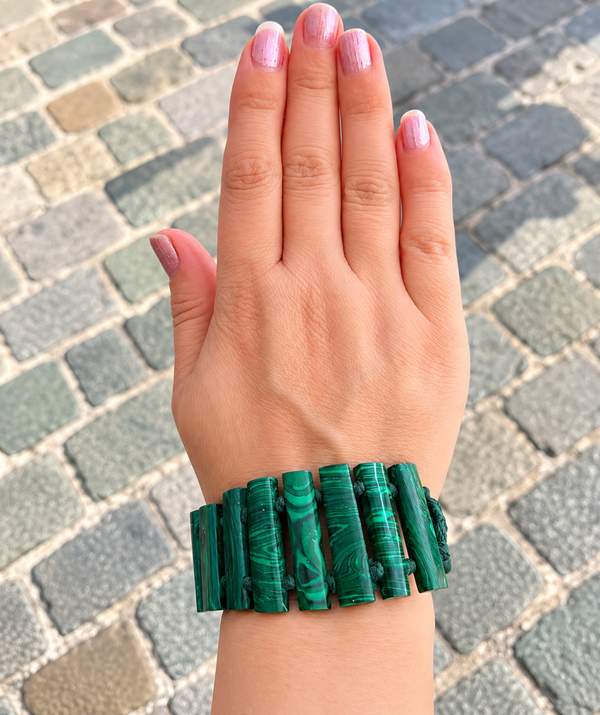 Handgemaakte malachiet armband