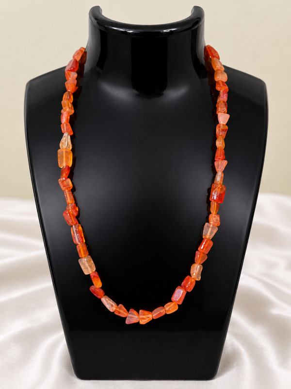 Handgemaakte Oranje Agaat Ketting