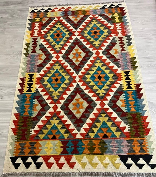 Handgeweven Afghaanse Kilim – 174 × 110 cm