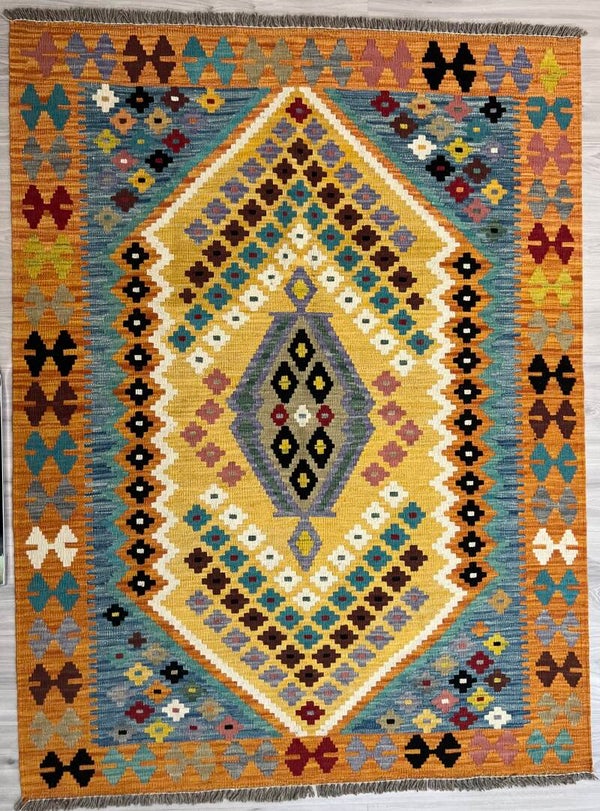 Handgeweven Afghaanse Kilim – 168 × 127 cm