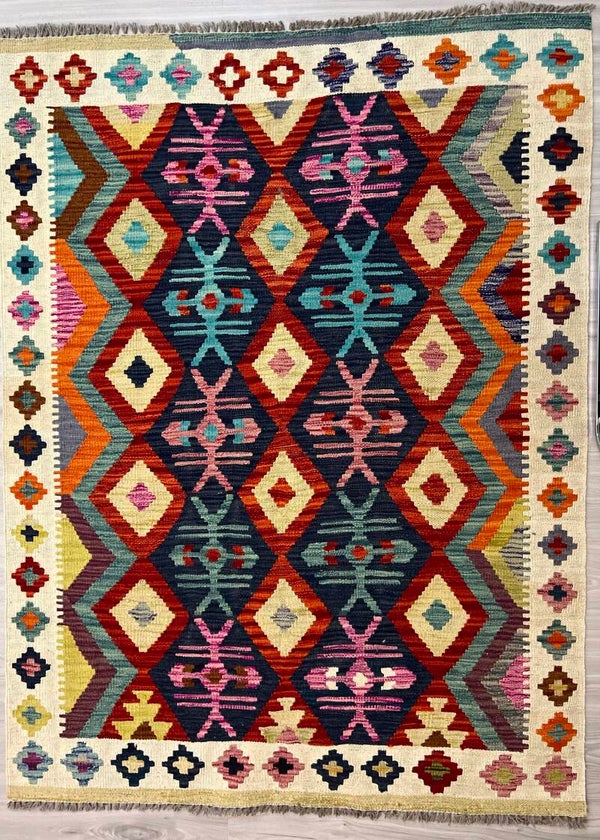 Handgeweven Afghaanse Kilim – 171 × 128 cm