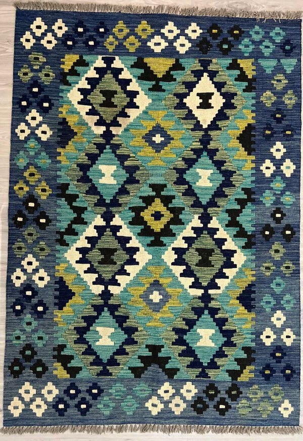 Handgeweven Afghaanse Kilim – 174 × 123 cm