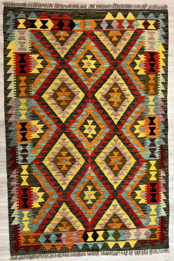 Handgeweven Afghaanse Kilim – 162 × 109 cm