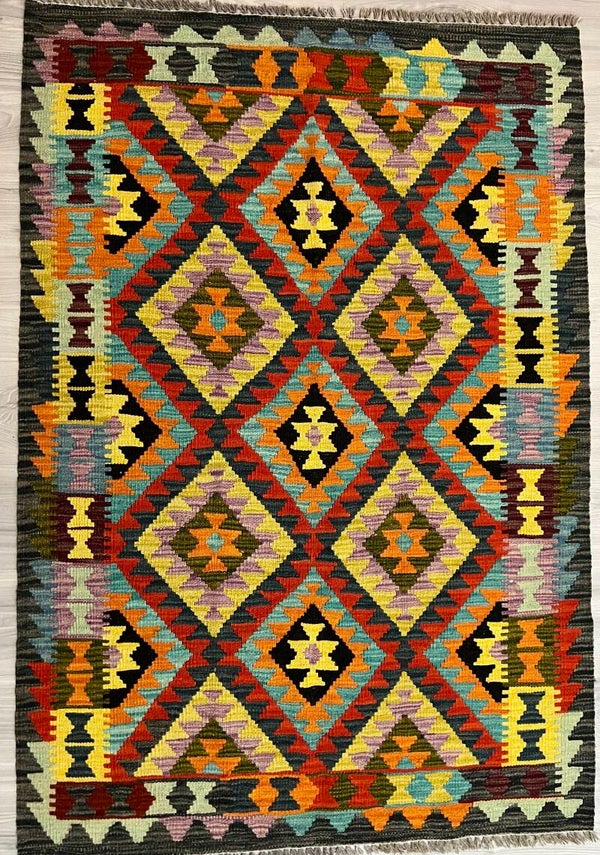 Handgeweven Afghaanse Kilim – 159 × 108 cm