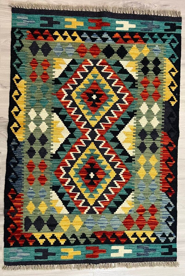 Handgeweven Afghaanse Kilim – 119 × 81 cm