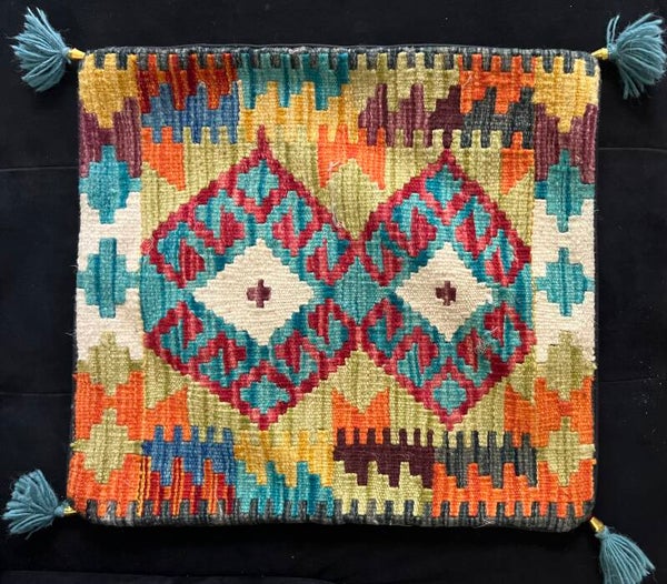 Handgeweven Kilim Kussen – 50 × 50 cm