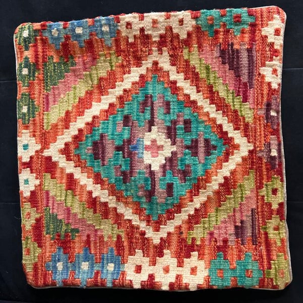 Handgeweven Kilim Kussen – 50 × 50 cm