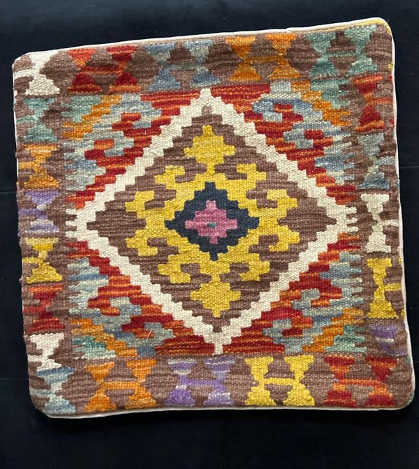 Handgeweven Kilim Kussen – 50 × 50 cm