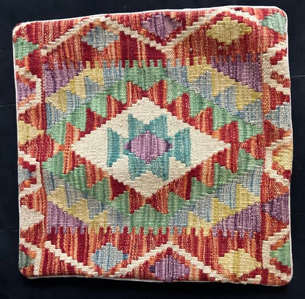 Handgeweven Kilim Kussen – 50 × 50 cm