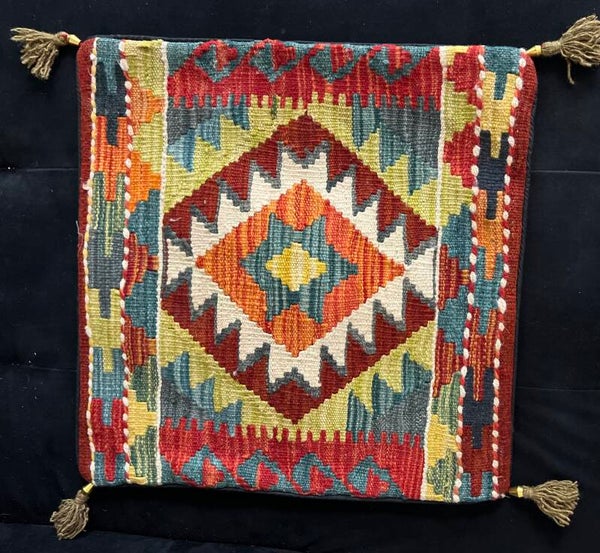 Handgeweven Kilim Kussen – 50 × 50 cm