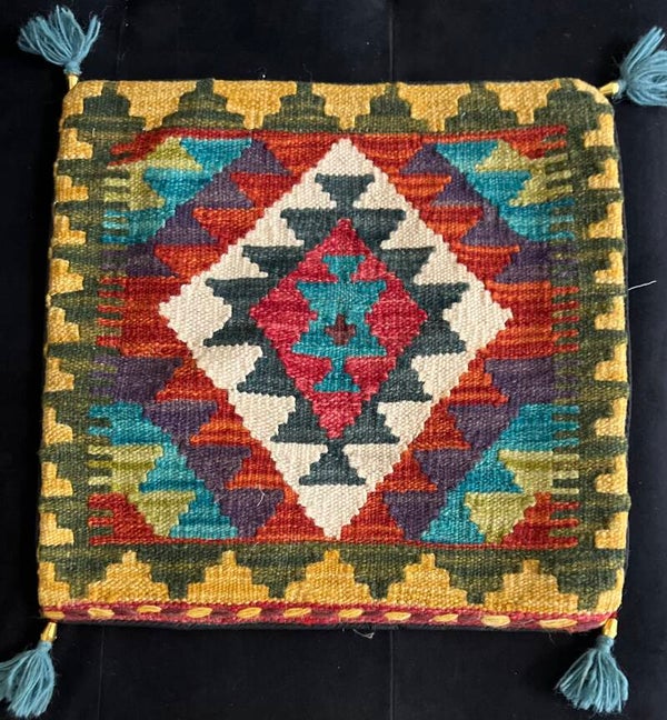 Handgeweven Kilim Kussen – 50 × 50 cm