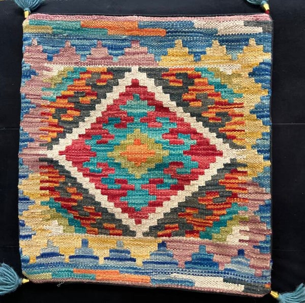 Handgeweven Kilim Kussen – 50 × 50 cm
