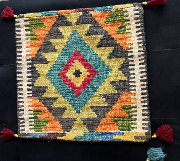 Handgeweven Kilim Kussen – 50 × 50 cm