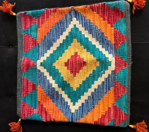 Handgeweven Kilim Kussen – 50 × 50 cm