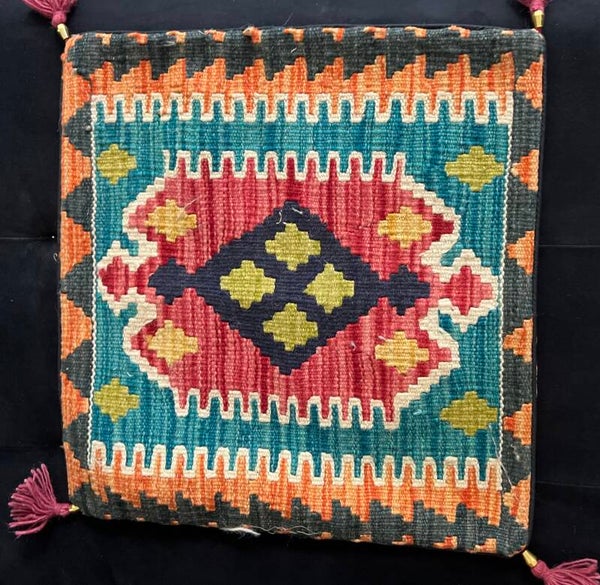 Handgeweven Kilim Kussen – 50 × 50 cm