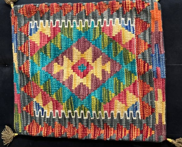 Handgeweven Kilim Kussen – 50 × 50 cm