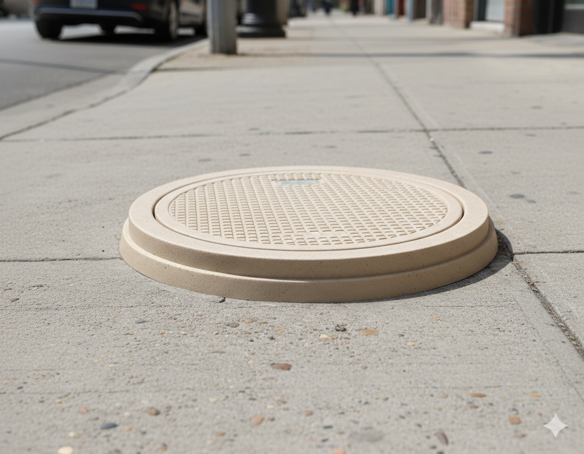 Brocal sin bisagra ciego