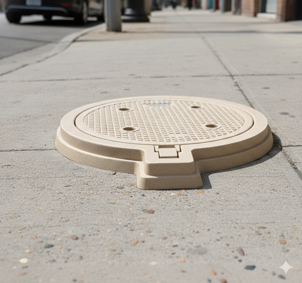 Brocal completo con bisagra ciego