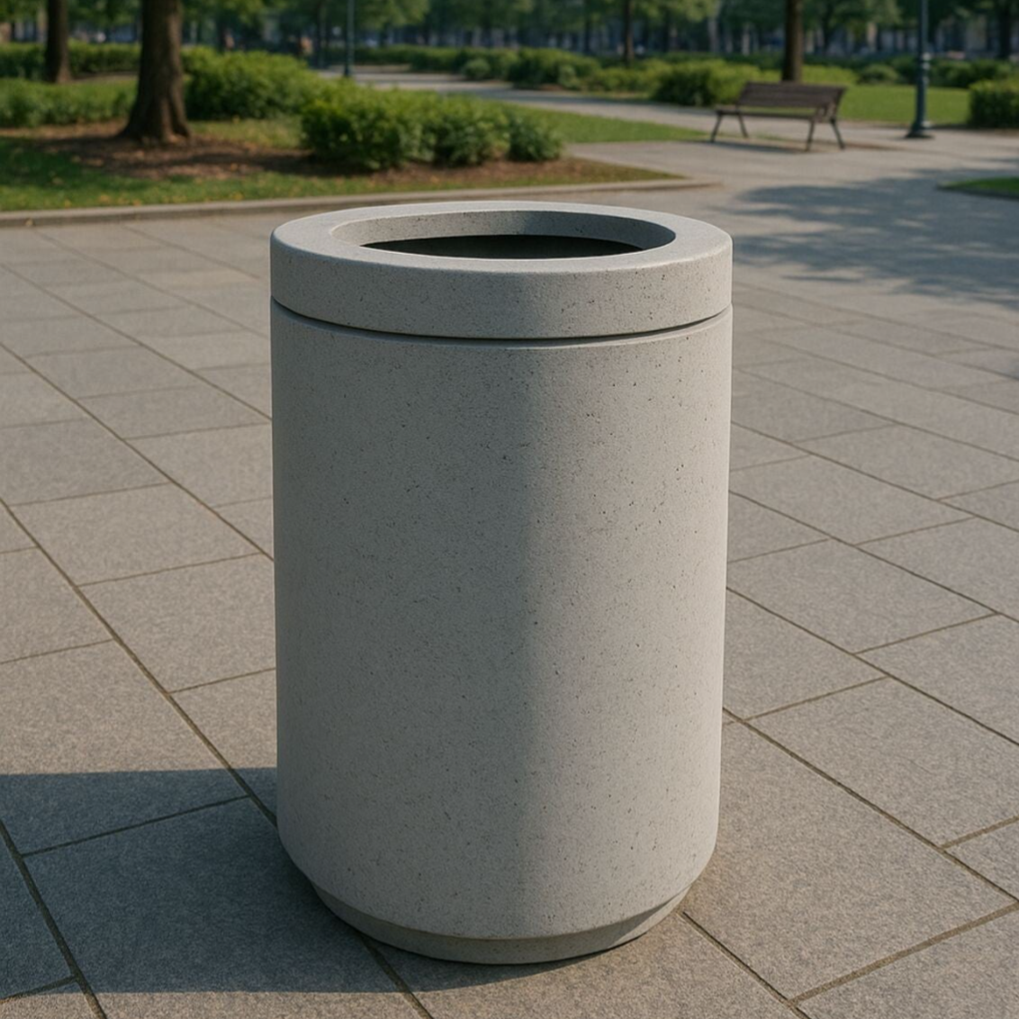 Basurero de concreto