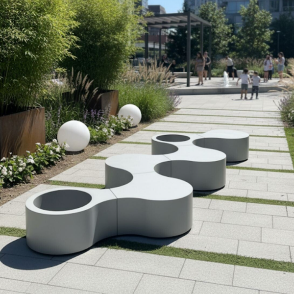 Bancas de concreto modulares