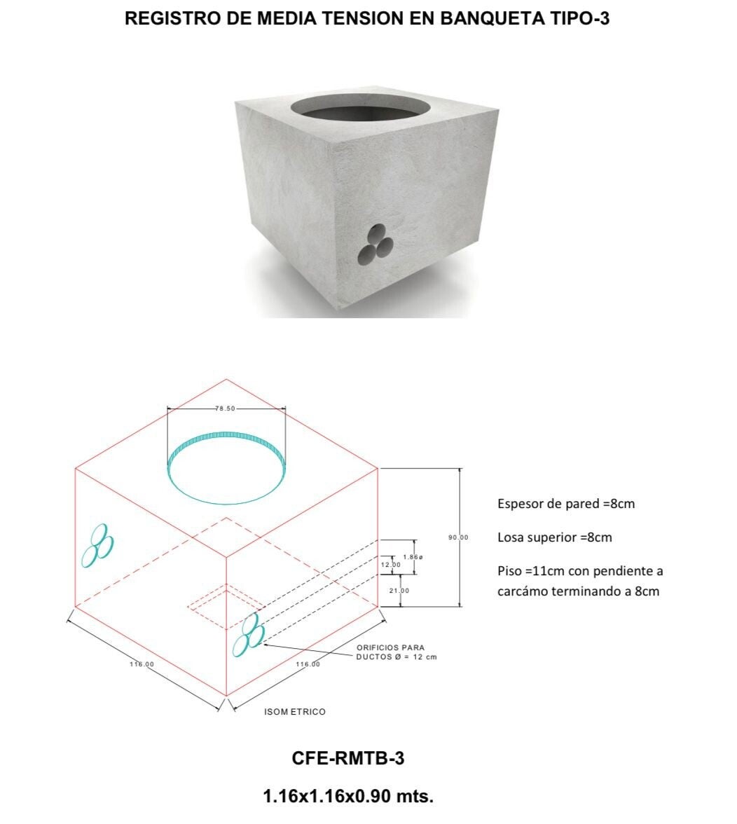 Registros eléctricos de media tensión para alumbrado público
