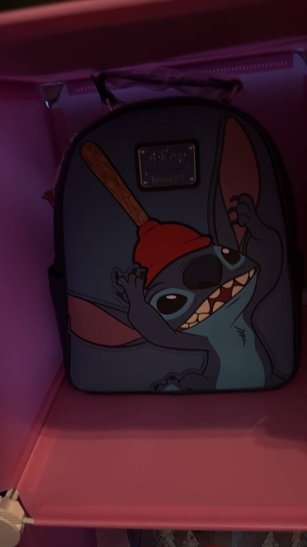 Stitch with plunger hat loungefly mini backpack