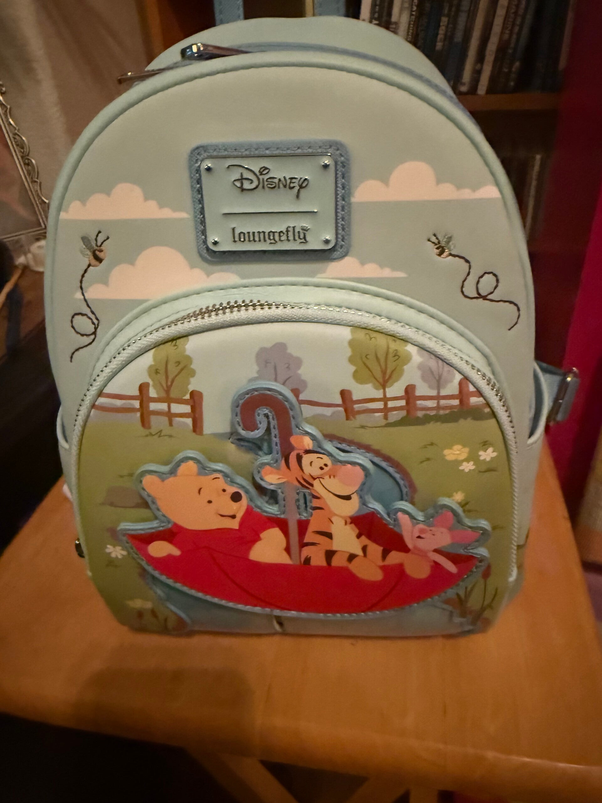 Winnie the Pooh umbrella scene mini backpack loungefly