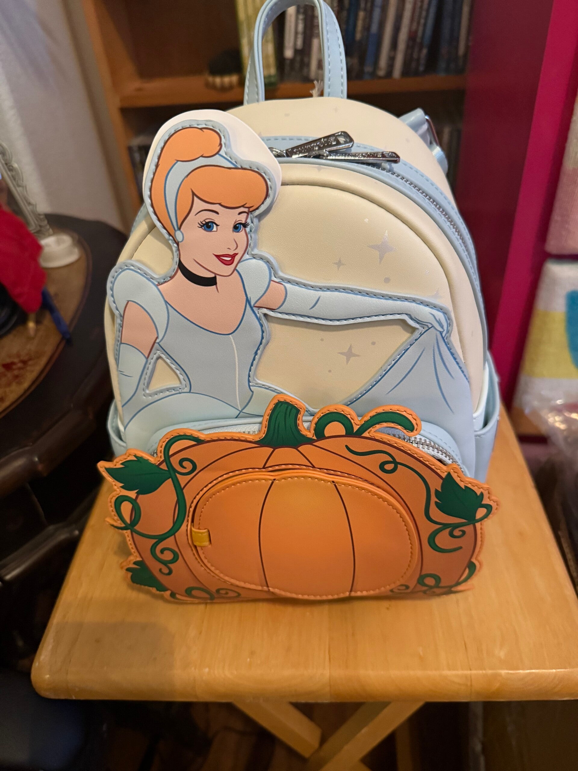 Loungefly Disney Cinderella Ballgown Pumpkin Mini Backpack.
