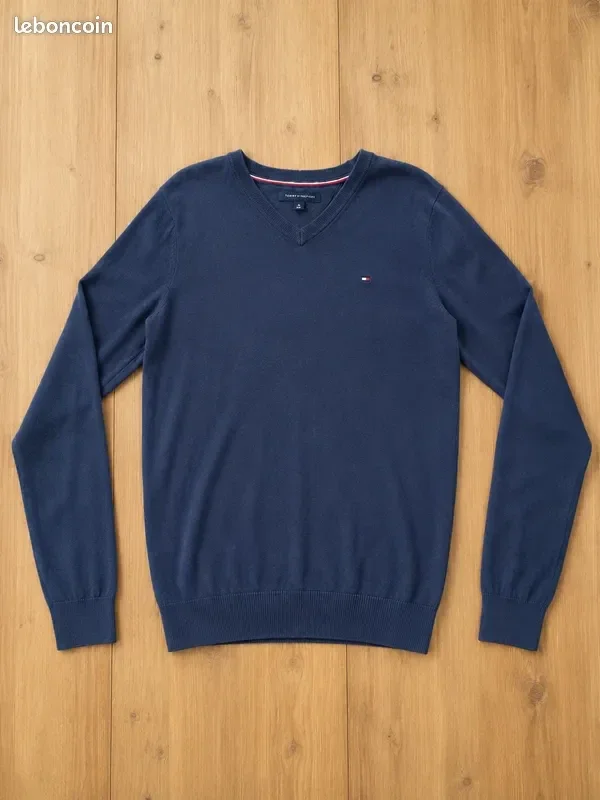 Pull léger Tommy Hilfiger bleu marine – Taille L - Bon état