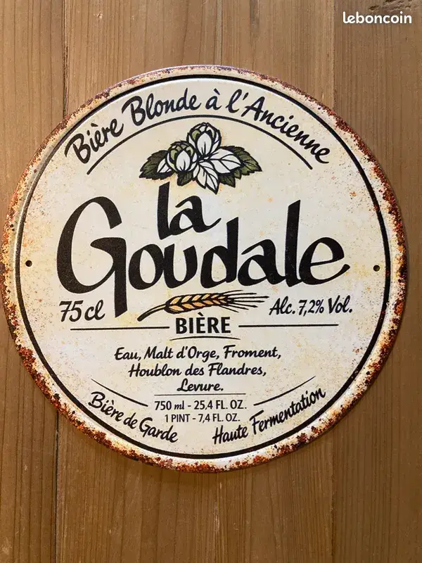 Plaque Métal Vintage La Goudale – Décoration Murale 20 cm