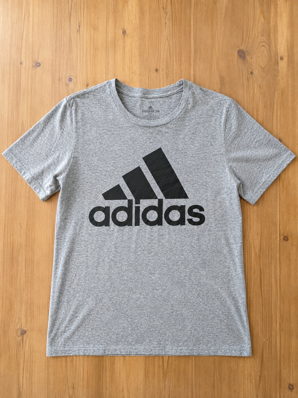 T-shirt Adidas Logo Performance Gris Chiné Homme – Taille M