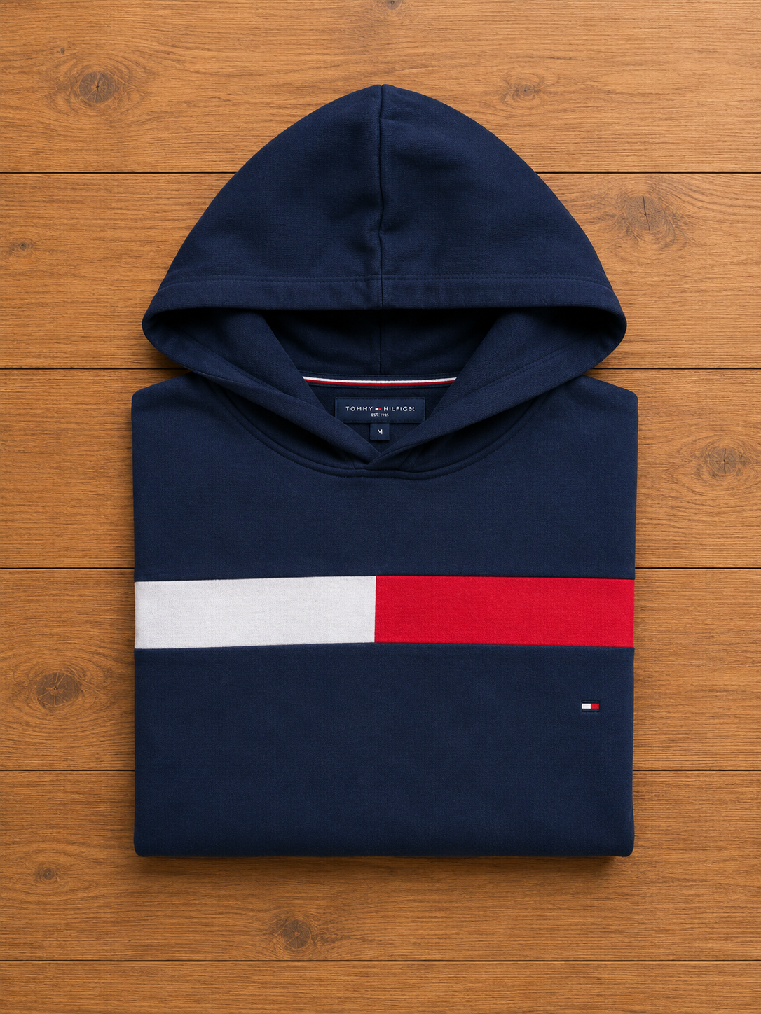 Sweat à capuche Tommy Hilfiger maille fine bleu marine XXL hoodie léger homme casual