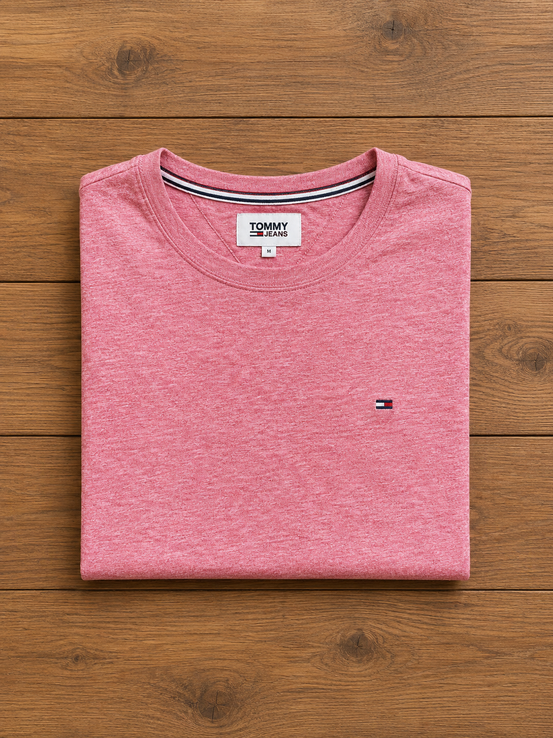 T-shirt Tommy Jeans rose chiné taille S – Très bon état