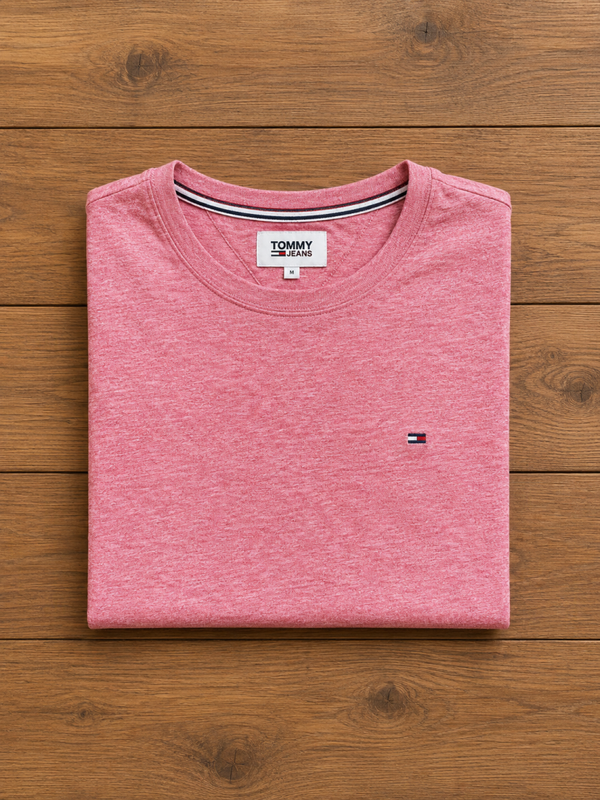 T-shirt Tommy Jeans rose chiné taille S – Très bon état
