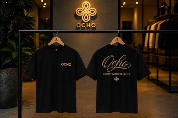 OCHO signature T-shirt -Black Gold