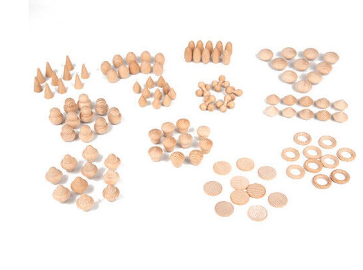 Wooden treasures natural set