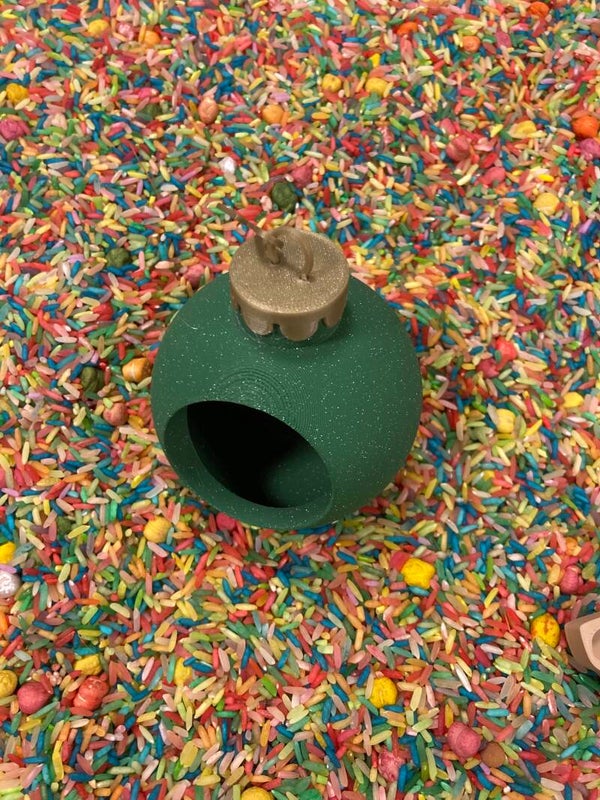 Kerstbal groen/rood 3D print