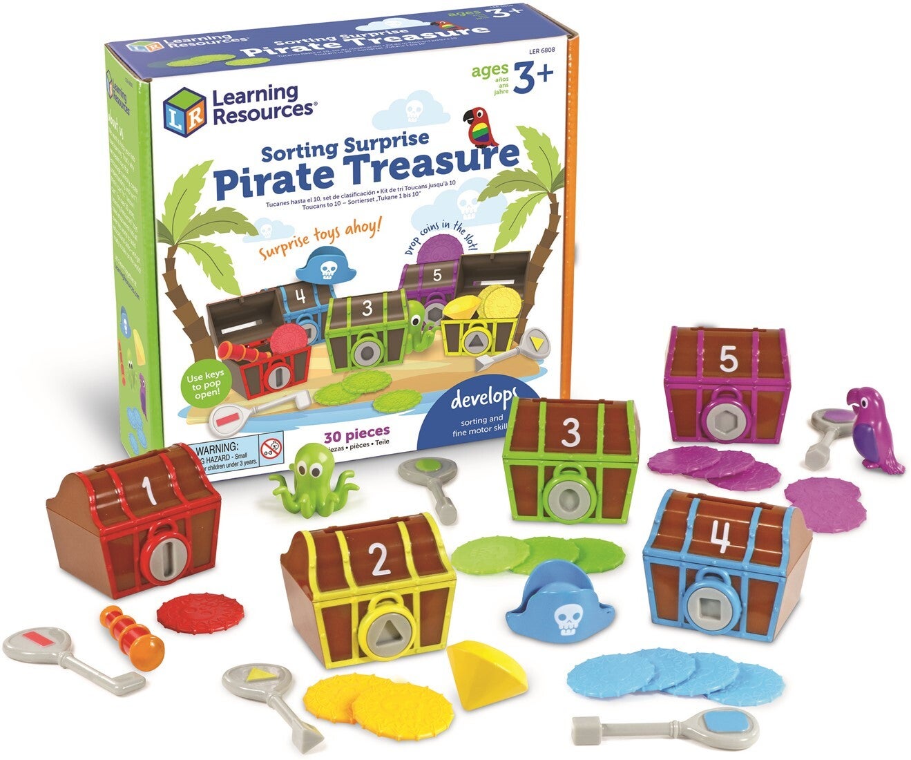 Learning Resources - Sorting Surprise Pirate Treasure