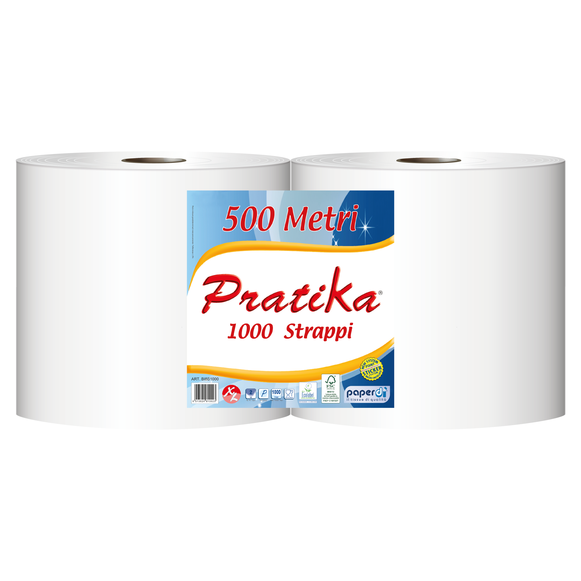 ROTOLONI 1000 STRAPPI PURA CELL. confez. 2 rotoli